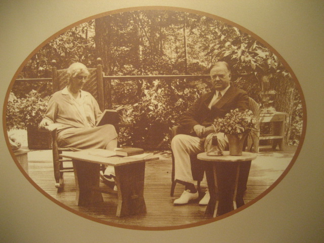 Lou and Herbert Hoover at Rapidan Camp