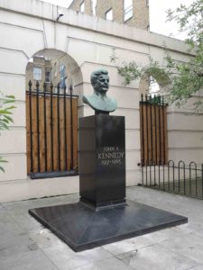 JFK bust, Marlyebone Road, London